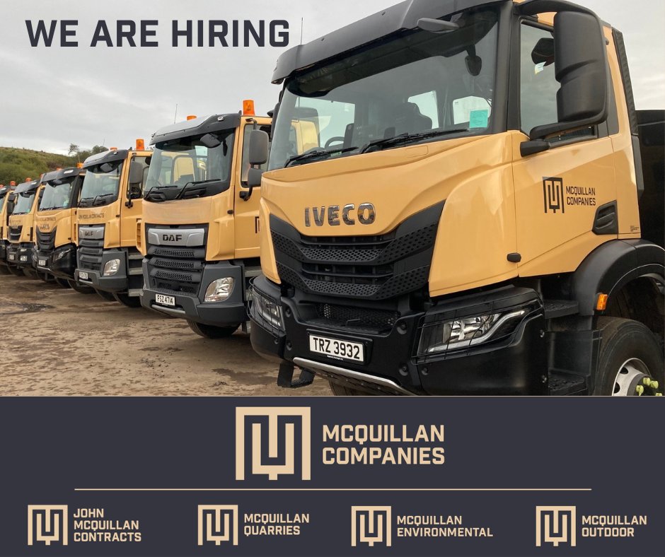🚛 WE'RE HIRING – HGV, Bin Lorry &amp; Skip Drivers!
Join McQuillan Companies in Dundrod, Antrim.
💷 | Full-time | Modern Fleet
✅ Class 1/2 licence, CPC &amp; Digi Card required
📞 Call 02892668831 or email: compliance@mcqcos.com
Tag a mate who’d be perfect! #DriverJobs #NowHiring