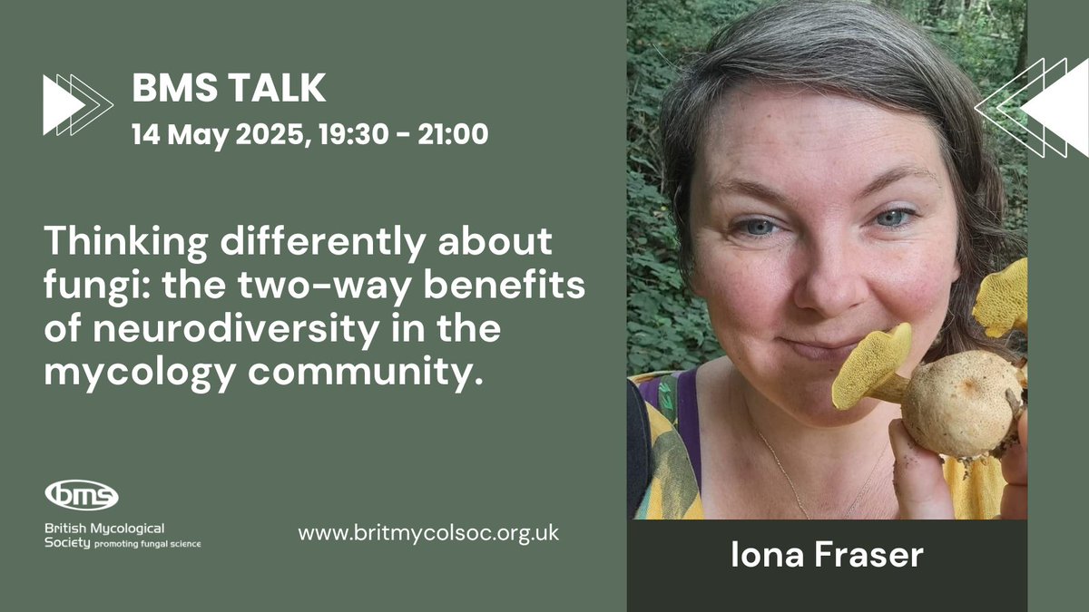 Join us next week for Iona Fraser's talk on the profound connection between neurodivergence and mycology. Online, free, and open to all, sign up now: eventbrite.co.uk/e/thinking-dif…