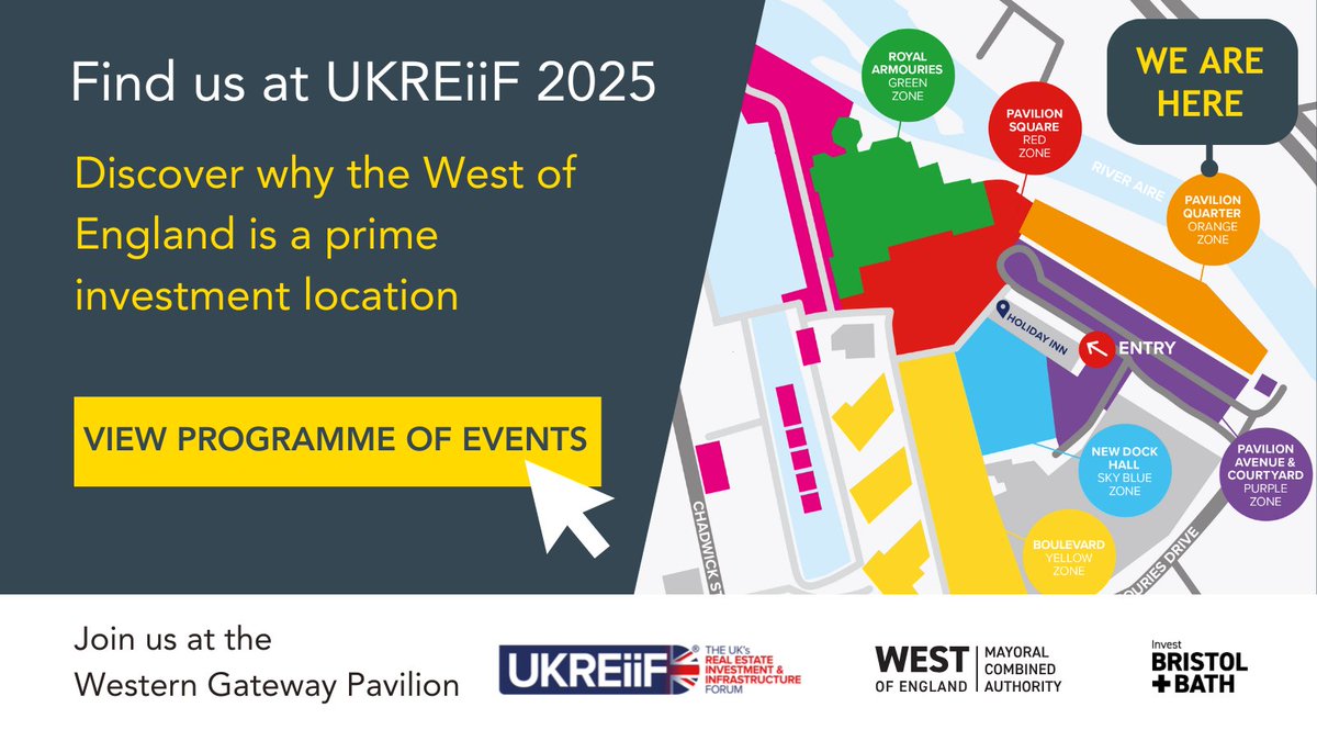 ⏳ 24 hours until <a href="/UKREiiF/">UKREiiF</a>

The West of England is set to showcase major investment opportunities, from £2bn Filton Airfield transformation to Temple Quarter.

Tues highlights
☕ Breakfast: South Wales &amp; Western England
🤝 Lunch: w/ <a href="/BristolAirport/">Bristol Airport</a>
🥂 Drinks: w/ YTL Developments
