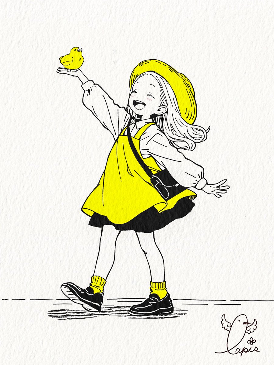 .

　　　小さな出会いが、大きな宝物🍀

.
#イラスト