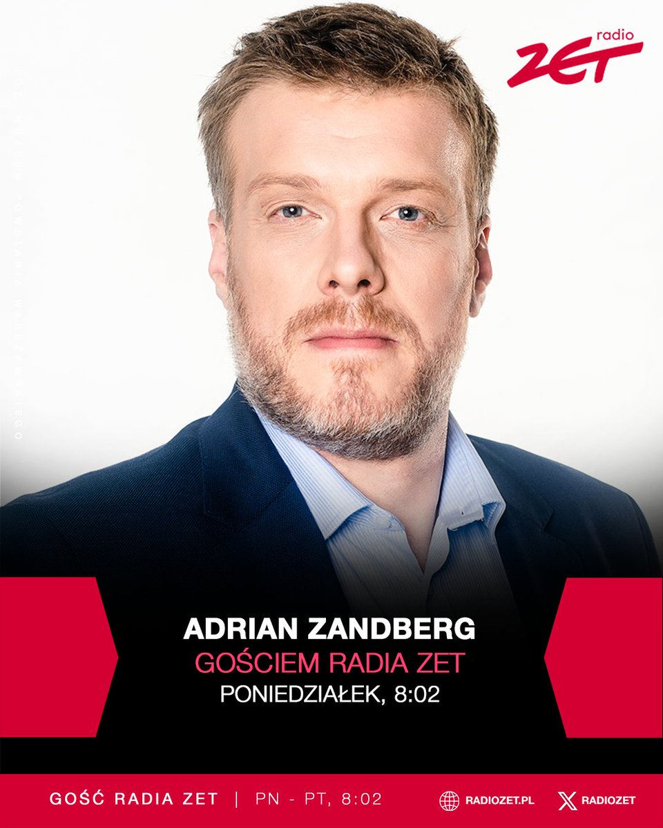 W poniedziałek gościem Bogdana Rymanowskiego będzie kandydat partii Razem na prezydenta Adrian Zandberg.

➡️ player.radiozet.pl

#RadioZET <a href="/Gosc_RadiaZET/">Gość Radia ZET</a>
