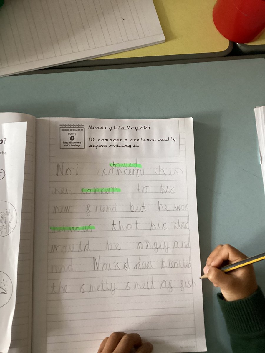 stvincentsbham's tweet image. Year 1 are working hard on their learning chunks for The Storm Whale by Benji Davis. #writestuff.