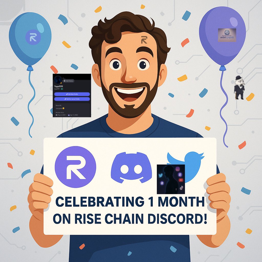 fsdtope's tweet photo. Milestones on the Chain: One Month with Rise.
#RiseChain #BlockchainCommunity #OneMonthStrong #Web3Journey #BuildingTheFuture #RiseWithUs
#Nalikesatudio https://t.co/6koKCWBxNt