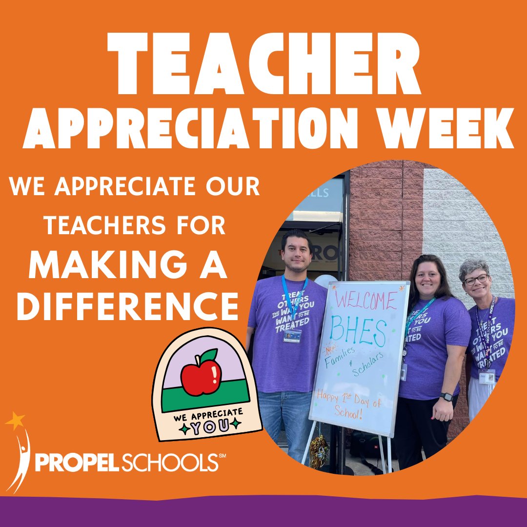 As Teacher Appreciation Week comes to a close, we’re reflecting on the outpouring of gratitude shared across our schools. At Propel, we celebrate all staff for going above and beyond every day to encourage greatness in our scholars ✨ #PropelStaffAppreciation #RedefineSchool