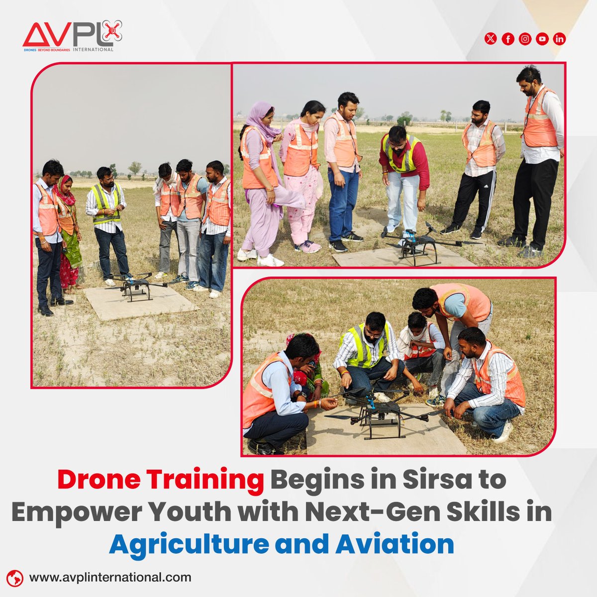 The future is for those who prepare today. With this vision, Remote Pilot Certification Batch 13 has commenced at the Sirsa base under the Haryana Skill Development Mission. Trainees are learning drone theory, flying simulations, and acquiring actual flying experience, building