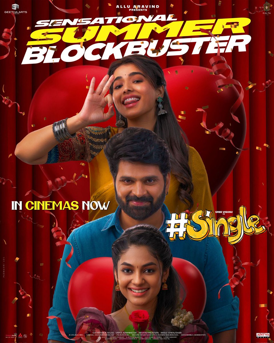 Ram Abbaraju (@ramabbaraju) on Twitter photo #SingleMovie is pure fun and a well-deserved blockbuster ♥️
Engaging & Entertaining - Enjoyed every bit of it.
Brilliantly written dialogues by <a href="/BhanuBogavarapu/">Bhanu Bogavarapu</a> & <a href="/NanduSavirigana/">Nandu Savirigana</a>
Congrats to the entire team on the fantastic success!
<a href="/sreevishnuoffl/">#SINGLE Sree Vishnu</a> <a href="/caarthickraju/">#SINGLE Caarthick Raju</a> <a href="/GeethaArts/">Geetha Arts</a> #SingleMovie is pure fun and a well-deserved blockbuster ♥️
Engaging & Entertaining - Enjoyed every bit of it.
Brilliantly written dialogues by <a href="/BhanuBogavarapu/">Bhanu Bogavarapu</a> & <a href="/NanduSavirigana/">Nandu Savirigana</a>
Congrats to the entire team on the fantastic success!
<a href="/sreevishnuoffl/">#SINGLE Sree Vishnu</a> <a href="/caarthickraju/">#SINGLE Caarthick Raju</a> <a href="/GeethaArts/">Geetha Arts</a>