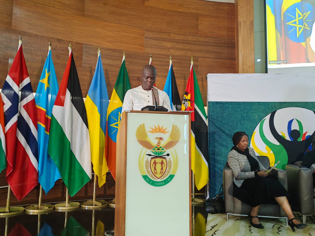 DIRCO_ZA's tweet photo. In his opening remarks, Minister Ronald Lamola said the Solidarity Conference shows our commitment to spotlight women as both victims and heroes in conflict, and the urgent need for targeted action.

#GSWMN 
#BetterAfricaBetterWorld https://t.co/Y87wWvyUzn