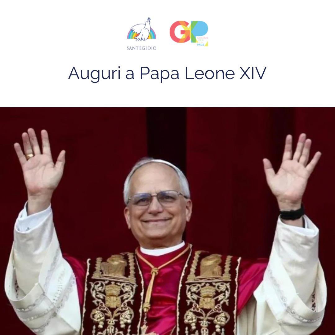 Noi Giovani per la Pace gioiamo per l'elezione di #PapaLeoneXIV la cui prima parola è stata #pace nel solco di #PapaFrancesco, invitandoci al dialogo e alla costruzione di ponti, simbolo di una Chiesa “che cerca sempre la carità” ed è “vicina a coloro che soffrono”.