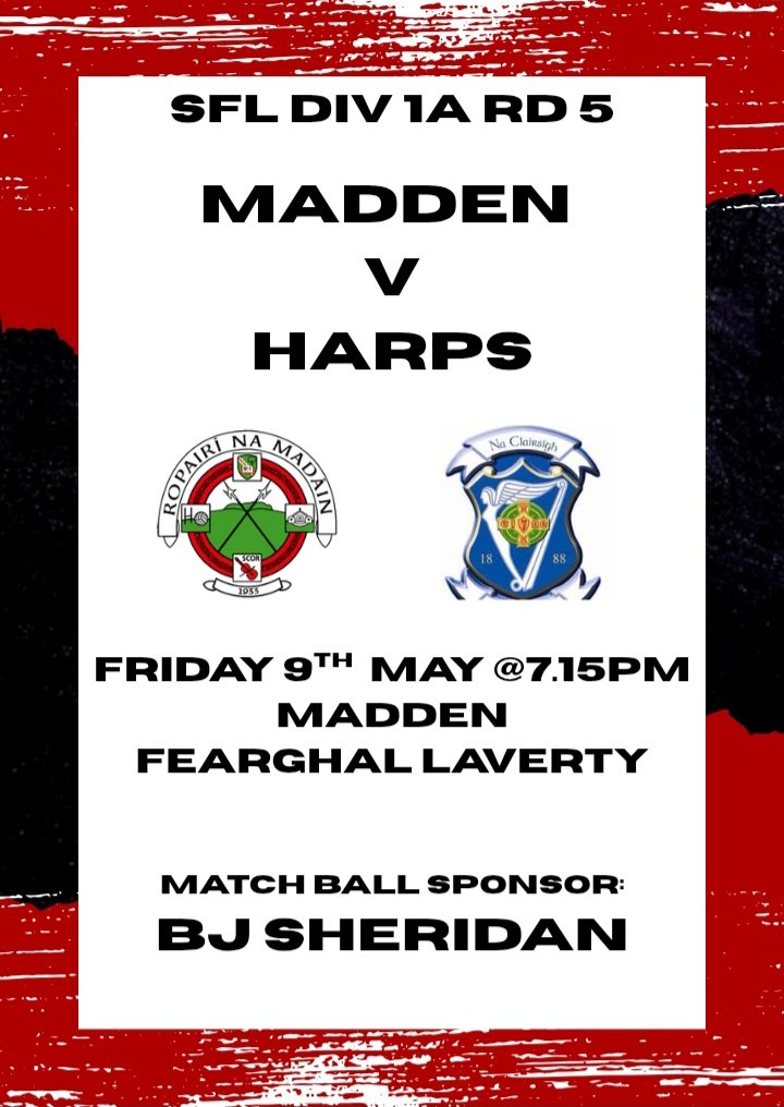 Good luck to our Senior and Junior Teams tonight- Seniors are at home to Armagh Harps and Juniors are away to Lissummon.

Come out and show the lads your support!
🔴⚫️🔴⚫️