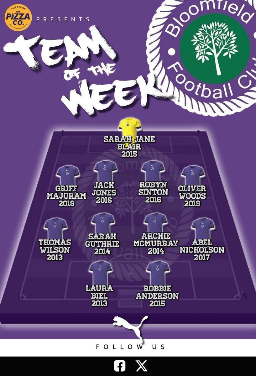 Congratulations to this weeks Pizza-co Belfast TOTW 💜