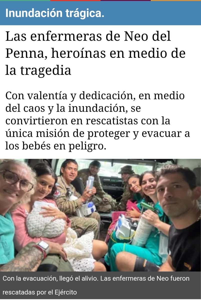 La mañana del 7 de marzo, el equipo de neonatología del Hospital Penna demostró valentía y profesionalismo al rescatar a los bebés durante la inundación.  
Ayer se aprobó en el Concejo Deliberante entregarles el "Reconocimiento Ciudad de Bahía Blanca" por su heroica labor en la