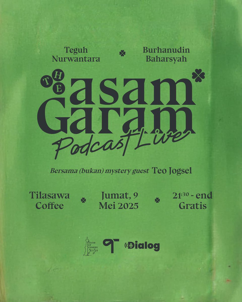 Sampai ketemu malam ini di openmic

GRATIS. Ada podcast live dari the asam garam.
Wajib jajan ya. ❤️❤️❤️🔥