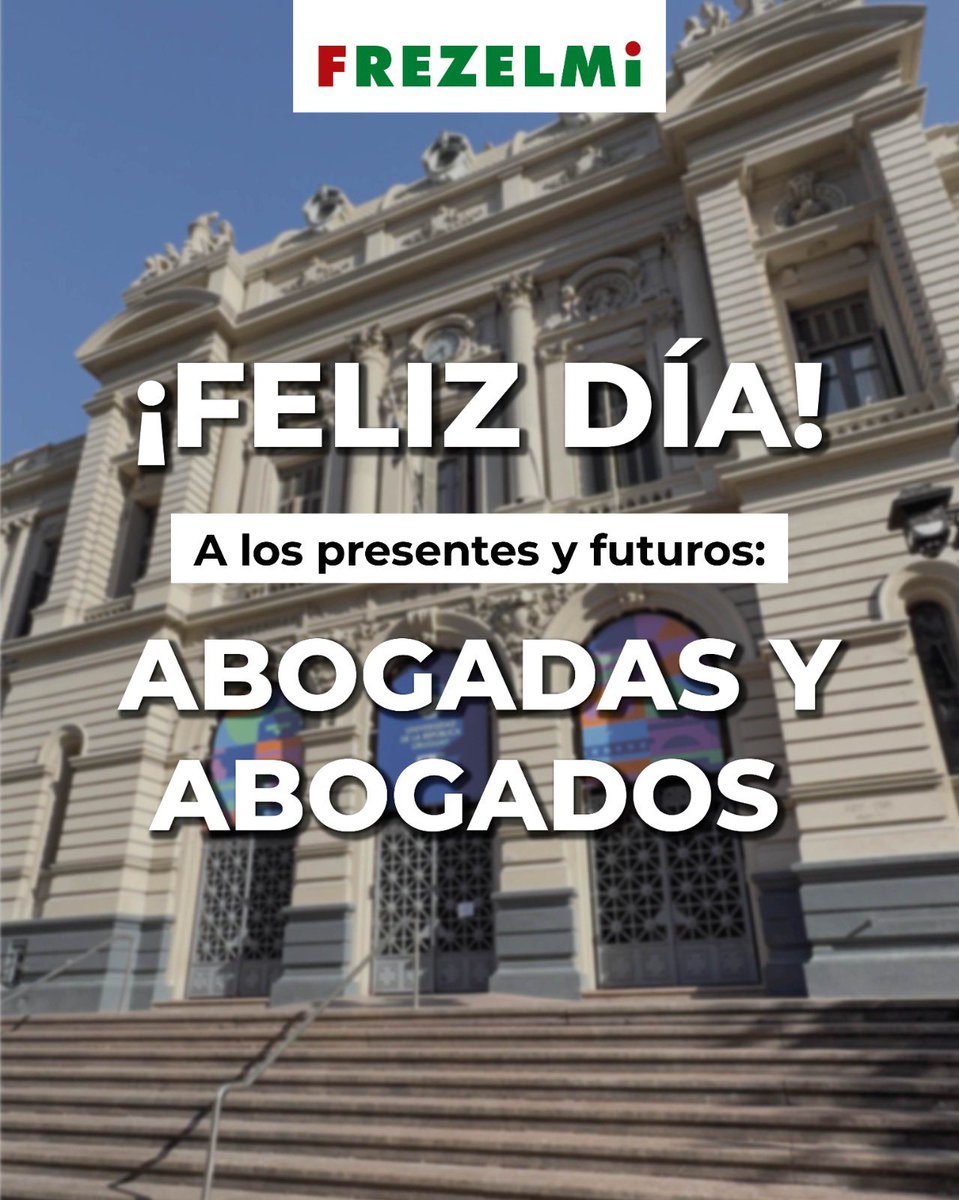 A los actuales y a los futuros y futuras:

¡FELIZ DÍA ABOGADOS Y ABOGADAS!

❤️💚