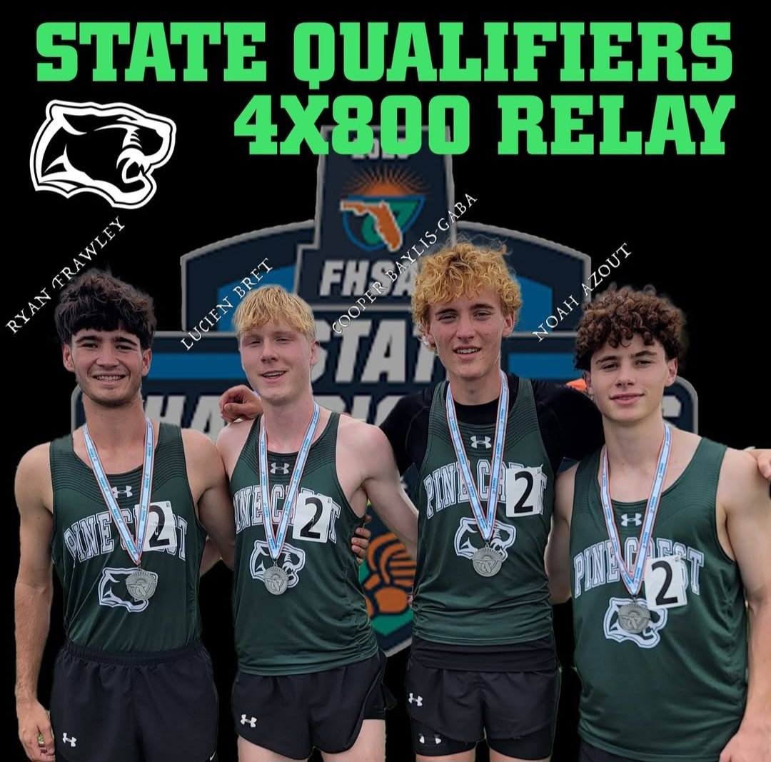 pinecresttrack's tweet image. FHSAA State Track Finals today.  We have all three boys relays!  Live results: live.halfmiletiming.com/meets/829/even…  #PCXCountry #PCTrack #PCAthletics #PCPanthers
#PCAlumni