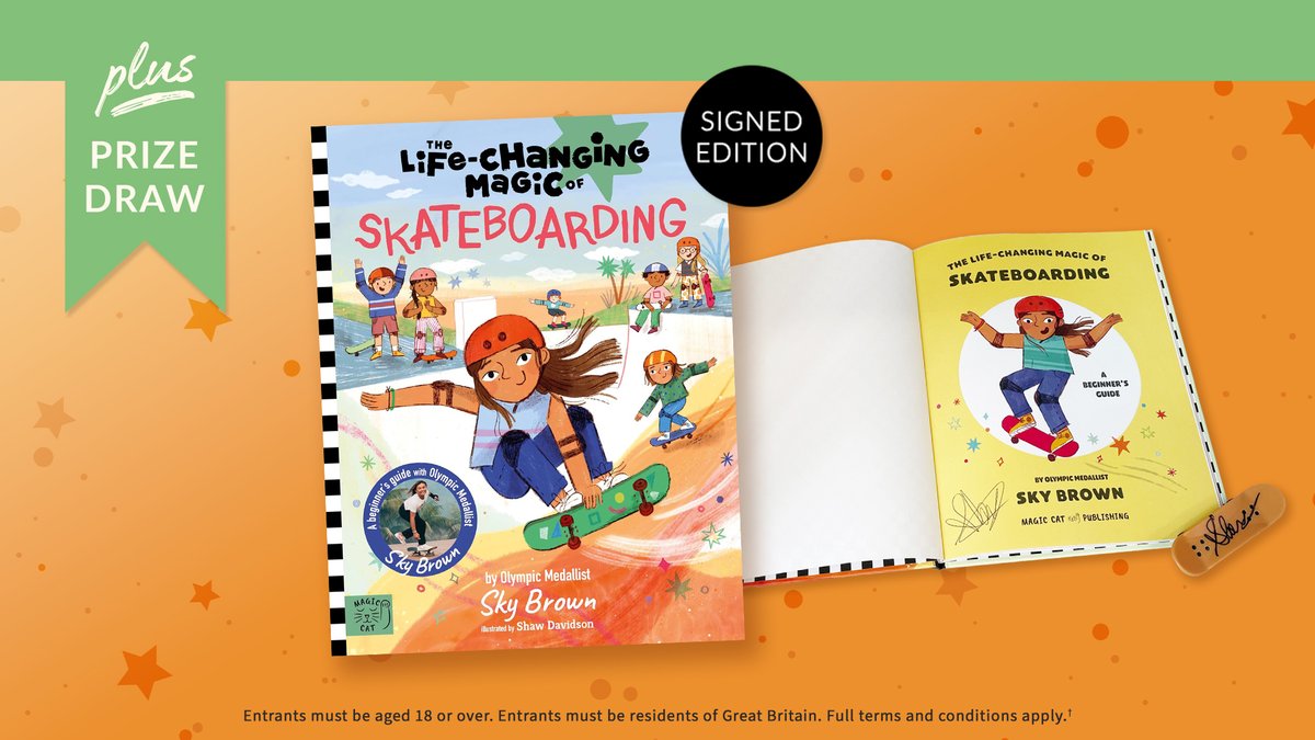 Waterstones's tweet image. Win a signed copy of THE LIFE-CHANGING MAGIC OF SKATEBOARDING, plus a mini skateboard signed by Sky Brown! Enter (FOR FREE!) here: waterstones.com/win/the-life-c…