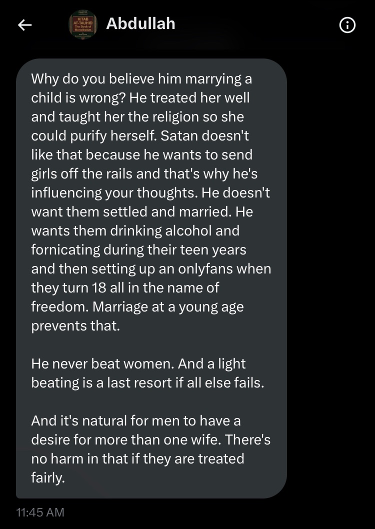 astor_charlie's tweet image. The Muslims in my DMs:
"Why won't you join Islam?"
Also them:
