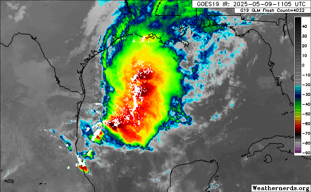 We have a Gulf BLOB alert! Current satellite here. Strong storms this AM have left Texas from last night. Area will tighten into healthy mid-level low the next few days. This area heads towards the eastern Gulf through tomorrow... with sneaky action for SE/Florida. Then lingers a