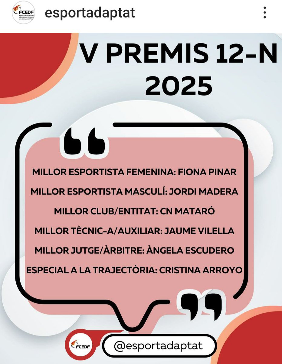 Jaume Vilella (@jaumevilella) on Twitter photo Gràcies a tots i totes els jugadors i jugadores i el Staff Técnic per fer possible aquest premi de la <a href="/fcedf_/">FCEDF</a>
El premi es de tots/es 👏🏻👏🏻
<a href="/ajsantfeliu/">Ajuntament de Sant Feliu de Llobregat</a> <a href="/BarcaAmateurs/">Barça Esports Amateurs</a> <a href="/FCBarcelona_cat/">FC Barcelona</a> <a href="/PBBMeritxell/">PBBMeritxell 🎗</a> <a href="/sangculeoficial/">Sang Culé Cor Català🎗</a> <a href="/fetasantfeliu/">Fet a Sant Feliu</a> <a href="/sport/">Diario SPORT</a> <a href="/marcdelrio92/">Marc Del Río</a> <a href="/Tineti_69/">Celes Piedrabuena Morte</a> <a href="/mundodeportivo/">Mundo Deportivo</a> Gràcies a tots i totes els jugadors i jugadores i el Staff Técnic per fer possible aquest premi de la <a href="/fcedf_/">FCEDF</a>
El premi es de tots/es 👏🏻👏🏻
<a href="/ajsantfeliu/">Ajuntament de Sant Feliu de Llobregat</a> <a href="/BarcaAmateurs/">Barça Esports Amateurs</a> <a href="/FCBarcelona_cat/">FC Barcelona</a> <a href="/PBBMeritxell/">PBBMeritxell 🎗</a> <a href="/sangculeoficial/">Sang Culé Cor Català🎗</a> <a href="/fetasantfeliu/">Fet a Sant Feliu</a> <a href="/sport/">Diario SPORT</a> <a href="/marcdelrio92/">Marc Del Río</a> <a href="/Tineti_69/">Celes Piedrabuena Morte</a> <a href="/mundodeportivo/">Mundo Deportivo</a>