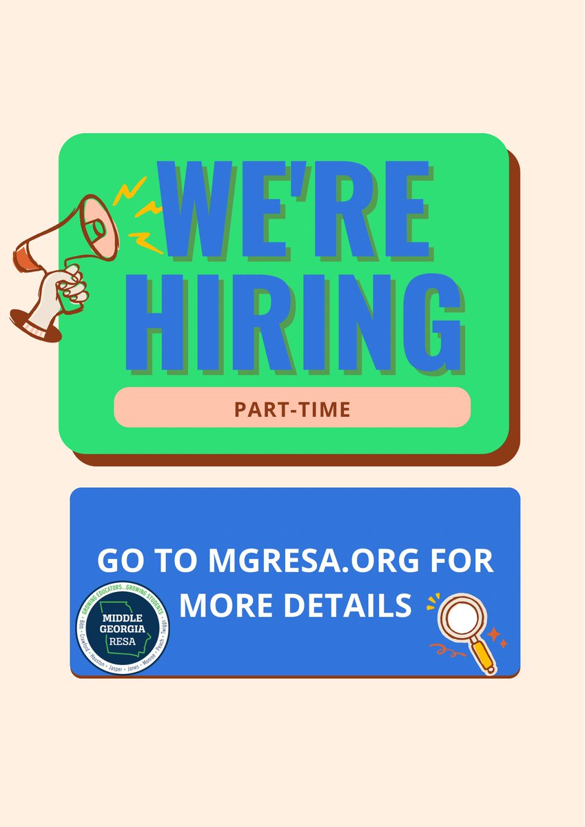 ARE you looking for some part-time work while helping to grow students and teachers? Go to mgresa.org to see the part-time opportunities available. #GrowingEducatorsGrowingStudents