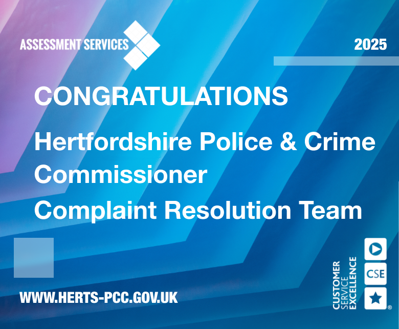 Assessment Services (@assessmentserve) on Twitter photo Congratulations to <a href="/HertsPCC/">HertsCommissioner</a> Complaint Resolution Team and for maintaining the Customer Service Excellence Standard at their recent Annual Review assessment. 🎉 👏
#CustomerService
#customerserviceexcellence
#customerexperience
#Police Congratulations to <a href="/HertsPCC/">HertsCommissioner</a> Complaint Resolution Team and for maintaining the Customer Service Excellence Standard at their recent Annual Review assessment. 🎉 👏
#CustomerService
#customerserviceexcellence
#customerexperience
#Police