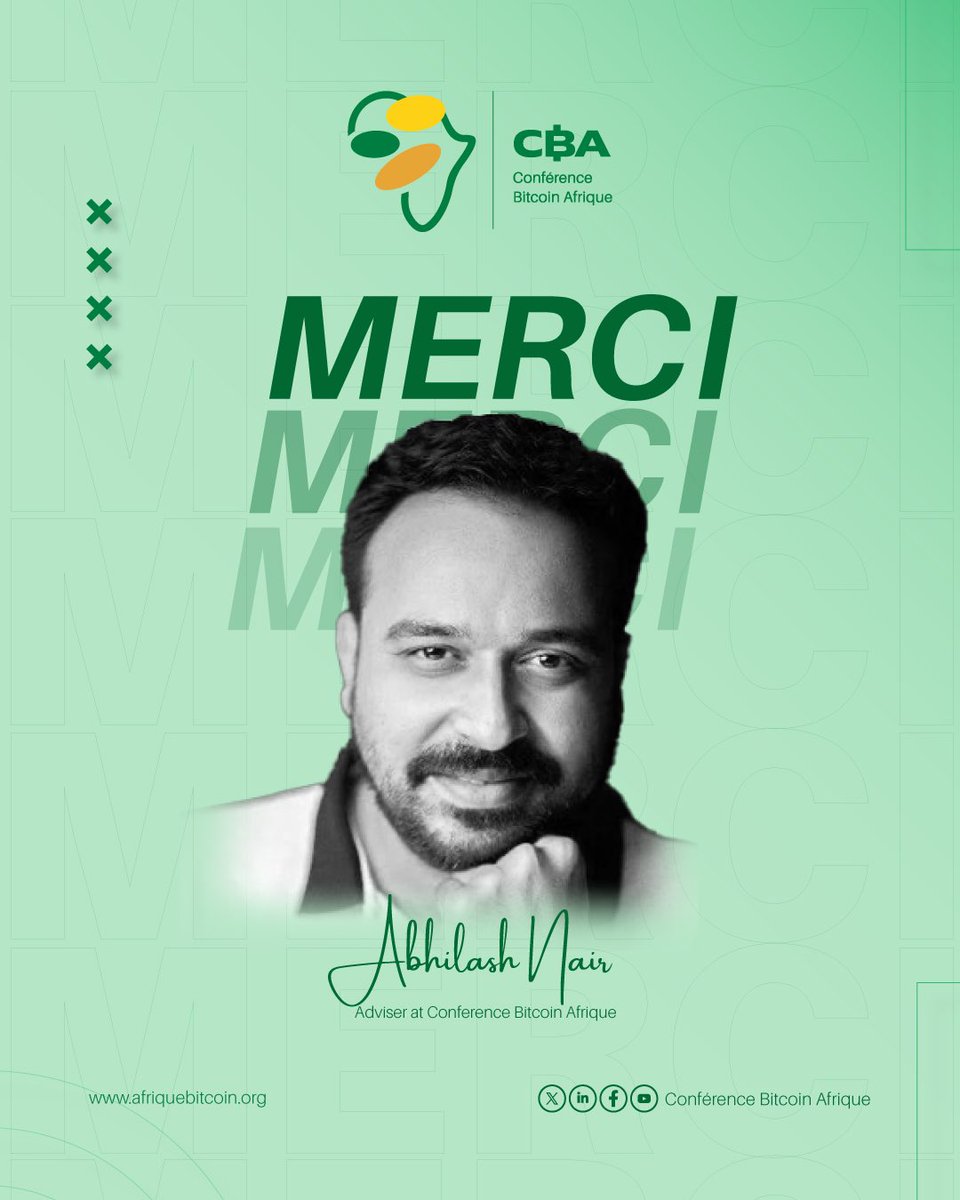 Conférence Bitcoin Afrique (@btcafriquefr) on Twitter photo Un grand MERCI à <a href="/AbhilashNair11/">Abhilash Nair 🌋</a> !
Sa présence et son engagement lors de cette première édition de la Conférence Bitcoin Afrique ont marqué un tournant décisif.
Par sa vision stratégique, son expertise internationale et sa générosité intellectuelle, il a contribué à renforcer Un grand MERCI à <a href="/AbhilashNair11/">Abhilash Nair 🌋</a> !
Sa présence et son engagement lors de cette première édition de la Conférence Bitcoin Afrique ont marqué un tournant décisif.
Par sa vision stratégique, son expertise internationale et sa générosité intellectuelle, il a contribué à renforcer