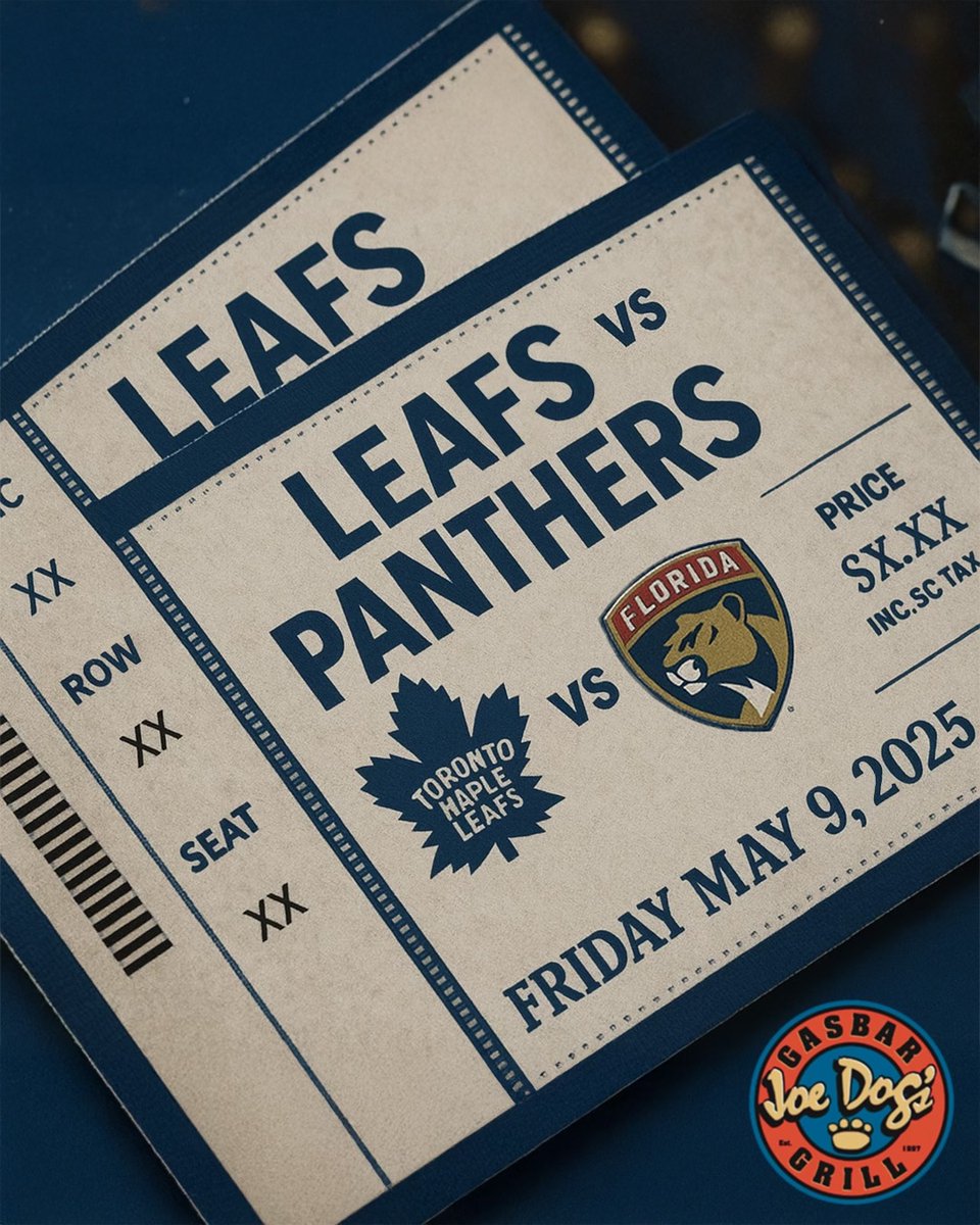 No tickets? No problem.
Catch all the action live at Joe’s, the next best thing to being there!
Come early, grab a pint, and cheer on the Leafs to victory! 🍁🏒
GO LEAFS GO!

#EatAtJoes #DrinkAtJoes #FanAtJoes #LeafsNation #WatchTheGameHere
