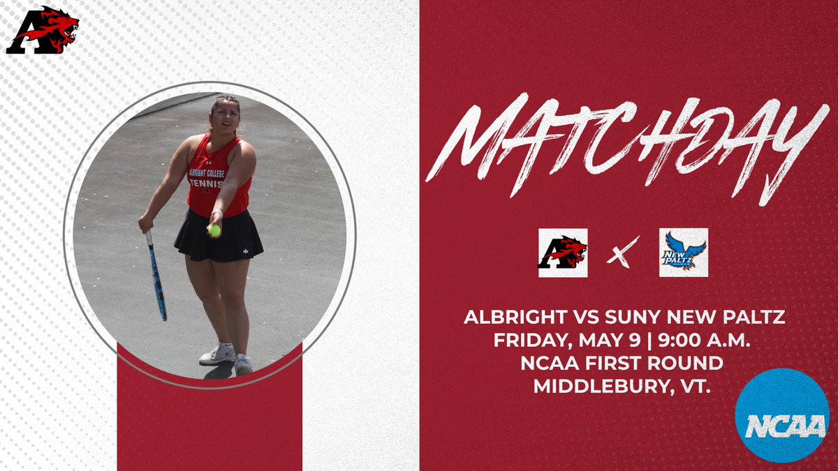 Rise and shine it is NCAA Tournament time!

🎾: NCAA Tournament First Round
🆚: SUNY New Paltz 
⏰: 9:00 a.m. 
📍: Middlebury, VT. 
📊: shorturl.at/i9p2Q
🎥: shorturl.at/o2OPq

#LetsGoLions🦁