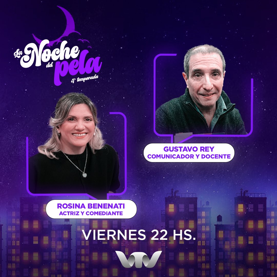 VTV Uruguay (@vtvuruguay) on Twitter photo 🌙 Esta noche, <a href="/NelsonBurgos23/">Nelson Burgos</a> recibe a Gustavo Rey y Rosina Benenati en un encuentro imperdible.
🎙️ Risas, historias y buena compañía garantizadas. 🌙 Esta noche, <a href="/NelsonBurgos23/">Nelson Burgos</a> recibe a Gustavo Rey y Rosina Benenati en un encuentro imperdible.
🎙️ Risas, historias y buena compañía garantizadas.