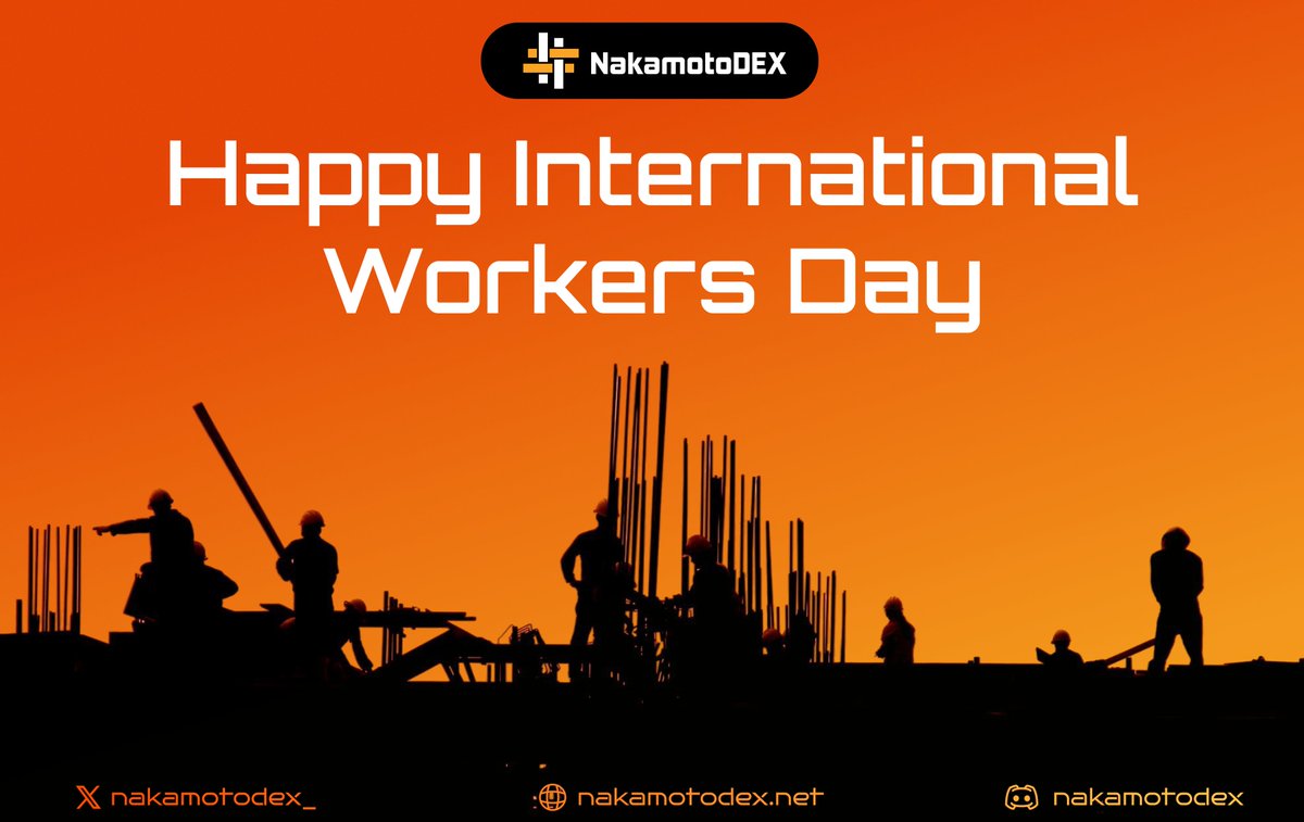 Shoutout to the real MVPs: ☕ fueled, 💻 focused, and 🔥 on a mission.
Happy International Workers Day to all legends out there making it happen!
Take a break -You've earned it 😉

#NakamotoDEX #DEX #Laborday