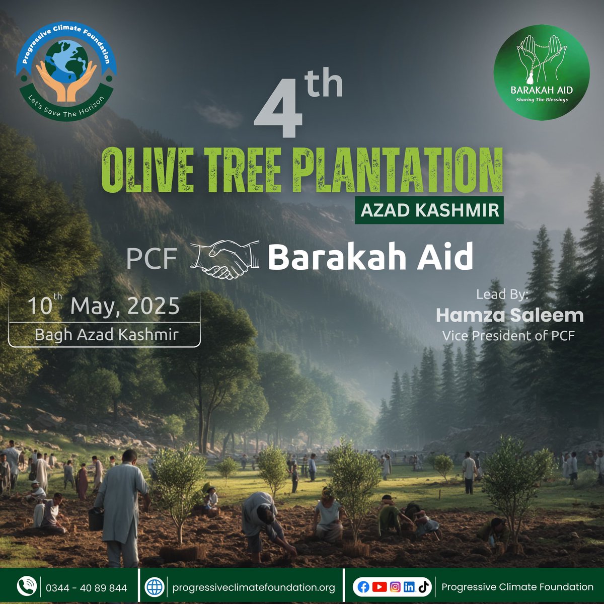Progressive Climate Foundation - PCF (@pcf_savehorizon) on Twitter photo PCF's 4th Olive Tree Plantation Project
The 4th Olive Tree Plantation Project will be held in Bagh, Azad Kashmir, on 10th May 2025. This impactful initiative will be led by Hamza Saleem , Vice President of <a href="/PCF_SaveHorizon/">Progressive Climate Foundation - PCF</a>
#ClimateChange
#PCF #kashmir PCF's 4th Olive Tree Plantation Project
The 4th Olive Tree Plantation Project will be held in Bagh, Azad Kashmir, on 10th May 2025. This impactful initiative will be led by Hamza Saleem , Vice President of <a href="/PCF_SaveHorizon/">Progressive Climate Foundation - PCF</a>
#ClimateChange
#PCF #kashmir