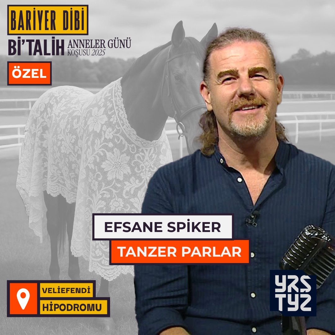 Yarıştayız (@yaristayiz) on Twitter photo Efsane Geri Dönüyor! 🏇
Efsane spiker TANZER PARLAR (<a href="/ParlarTanzer/">Tanzer Parlar</a>), Bi'Talih Anneler Günü Koşusu'nu Pazar 16:30'da 'YARIŞTAYIZ' kanalında canlı anlatacak. 🎙️ Efsane Geri Dönüyor! 🏇
Efsane spiker TANZER PARLAR (<a href="/ParlarTanzer/">Tanzer Parlar</a>), Bi'Talih Anneler Günü Koşusu'nu Pazar 16:30'da 'YARIŞTAYIZ' kanalında canlı anlatacak. 🎙️