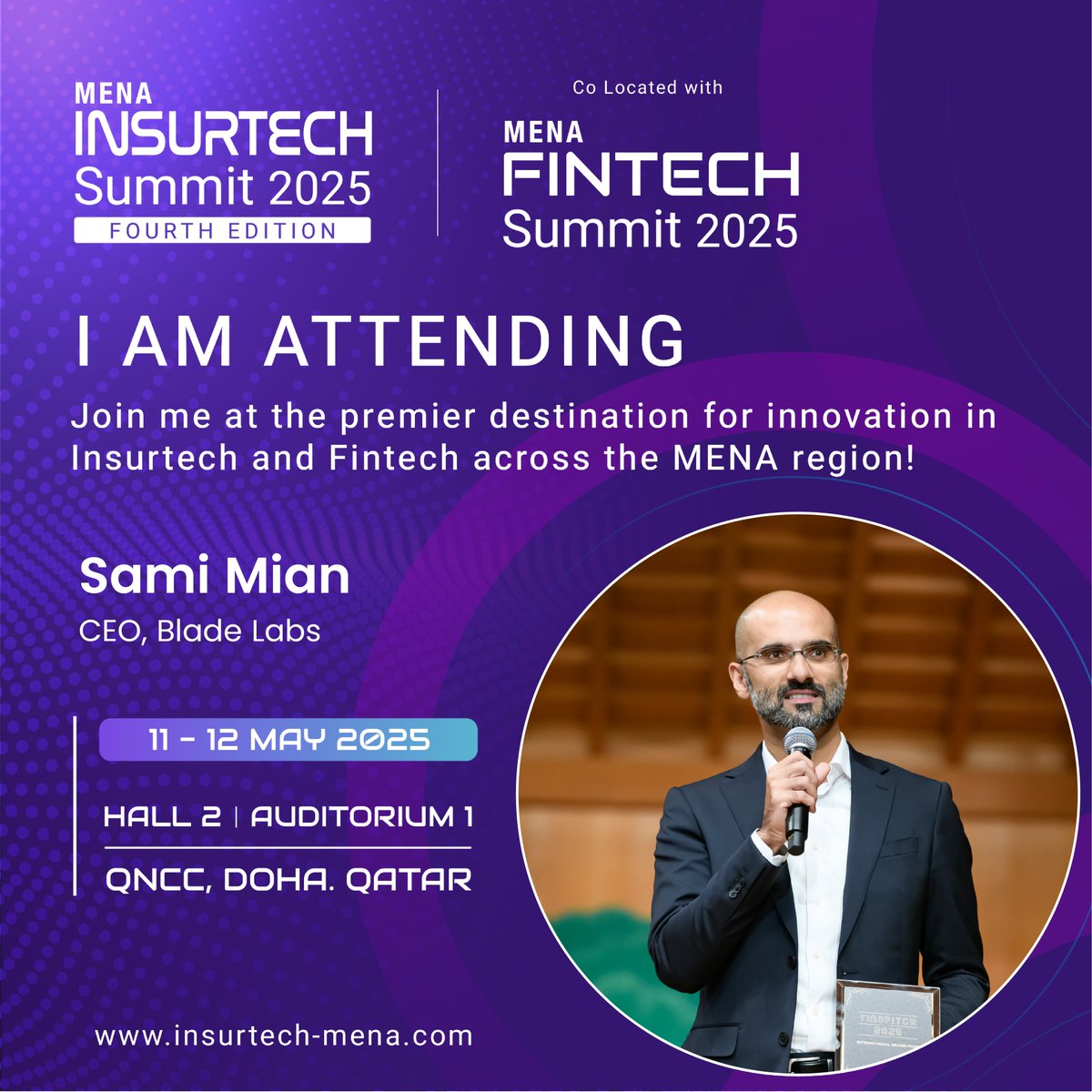 Blade Labs (@bladelabs_) on Twitter photo We’re excited to announce that our CEO, Sami Mian, will be speaking at the <a href="/InsurTechMENA/">InsurTech MENA</a> Summit 2025.
📌 Panel: Beyond Currency: The Future of Money and Digital Assets
📅 When: May 11th, 2:30pm | FinTech Stage
Drop by to know more about our mission & vision We’re excited to announce that our CEO, Sami Mian, will be speaking at the <a href="/InsurTechMENA/">InsurTech MENA</a> Summit 2025.
📌 Panel: Beyond Currency: The Future of Money and Digital Assets
📅 When: May 11th, 2:30pm | FinTech Stage
Drop by to know more about our mission & vision