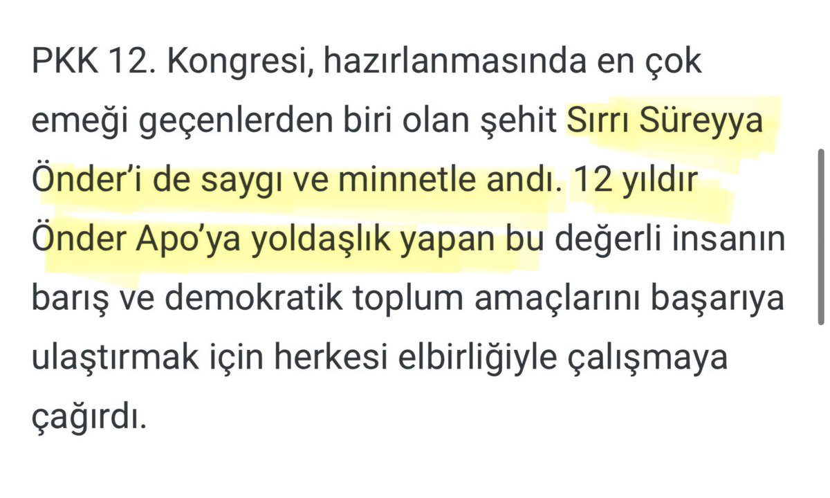 Pkk terör örgütü 12.kongresini toplamış. Aldıkları kararın bir kısmını sizinle paylaşıyorum. Sırrı'yı barış güvercini olarak anlatan gavatların gö+üne girsin‼️