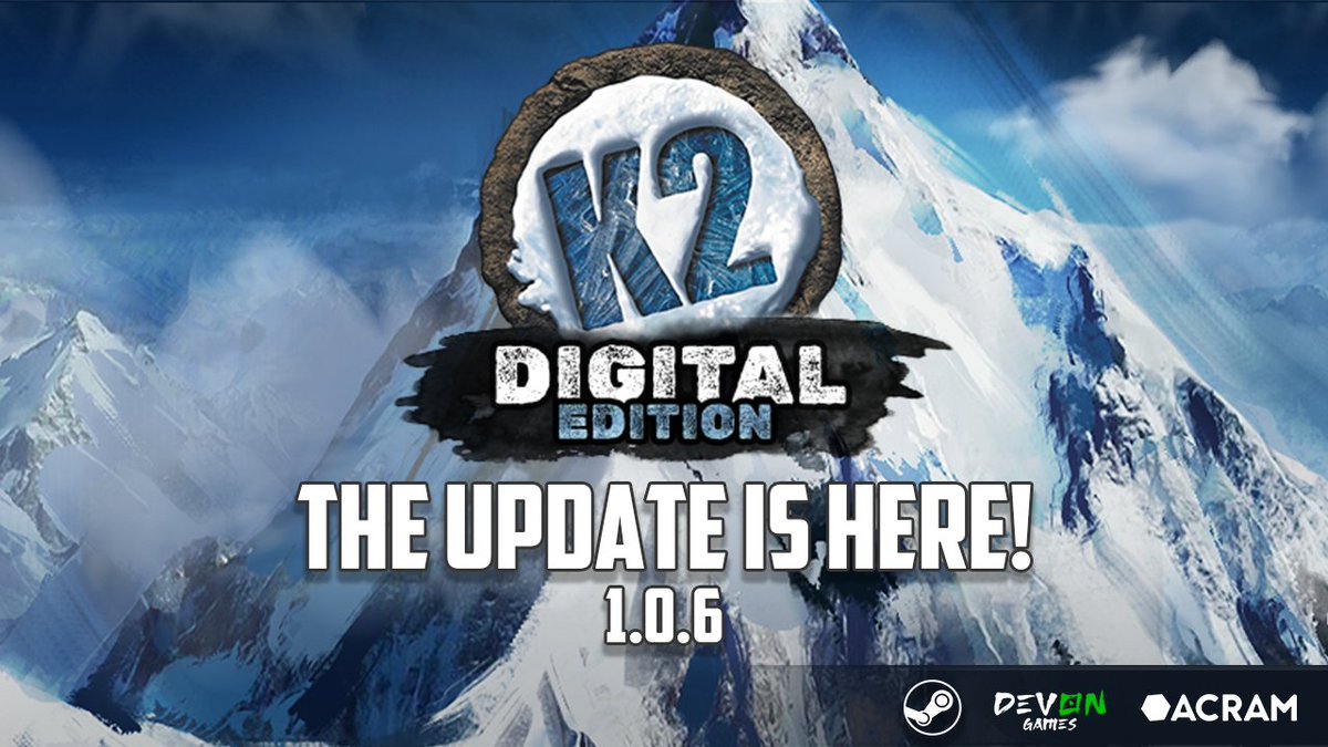 🚩 K2: Digital Edition has just been updated - version 1.0.6 is now live and ready to download on Steam, bringing a fresh wave of improvements, fixes, and tweaks that enhance your gameplay. ⛏️

👉 Check out the full changelog here: store.steampowered.com/news/app/25613…

🌨️ Keep climbing, keep