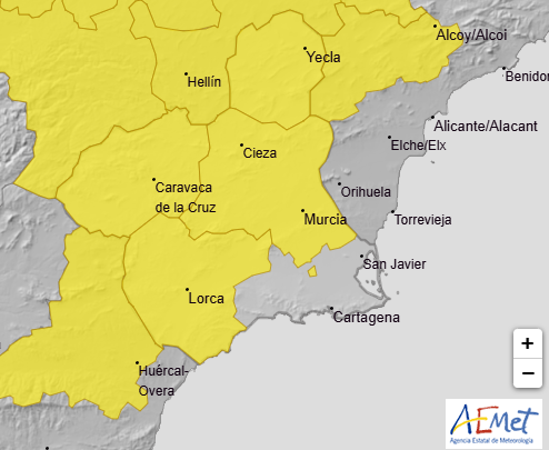COMPARTE !!!!!
#alguazaspolicia pide precaución y prudencia

AEMET PREVEÉ FENÓMENOS ADVERSOS NIVEL AMARILLO,DESDE LAS 11:10 H DEL 09/05/2025 HASTA LAS 00:00 H DEL 11/05/2025,Lluvias y tormentas.#alguazaspolicia pide precaución y prudencia
#alguazaspolicia=seguridad y bienestar.