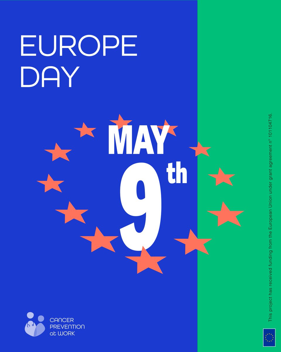 Cancer Prevention at Work Project (@cpw_project) on Twitter photo It's #EuropeDay 🇪🇺!
#Health is a right for everyone, and the #EU knows it.
As <a href="/CPW_Project/">Cancer Prevention at Work Project</a>, we're proud to contribute to this goal through the European project initiative.
Let’s keep building healthier futures together. It's #EuropeDay 🇪🇺!
#Health is a right for everyone, and the #EU knows it.
As <a href="/CPW_Project/">Cancer Prevention at Work Project</a>, we're proud to contribute to this goal through the European project initiative.
Let’s keep building healthier futures together.