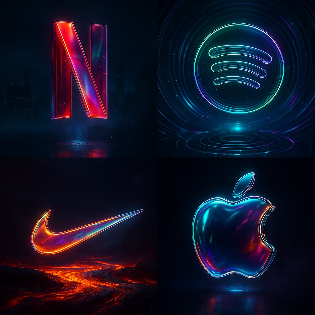 aziz4ai's tweet image. GPT-4o PROMPT: NeonSoul Branding

Turn any brand into living iridescent neon

Just change the name and see the magic.

Prompt in the next comment ⬇️