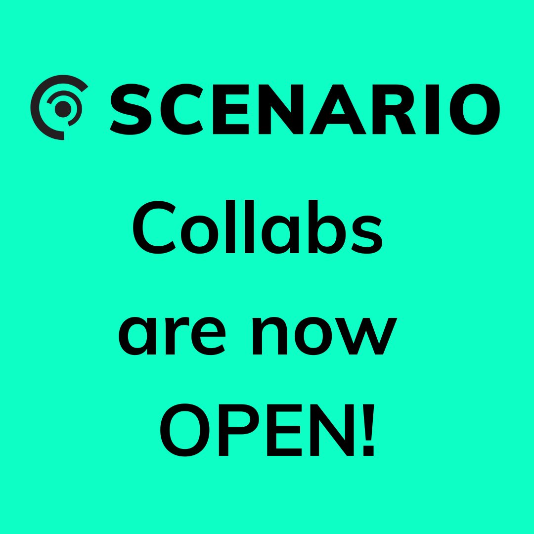Scenario Collabs are now open! 

Take advantage of being early and secure a collab to get whitelist spots for our genesis NFT mint!  

Genesis holders will always be well rewarded in the Scenario ecosystem. 🤝

Fill the form to secure WL spots for your community 👇