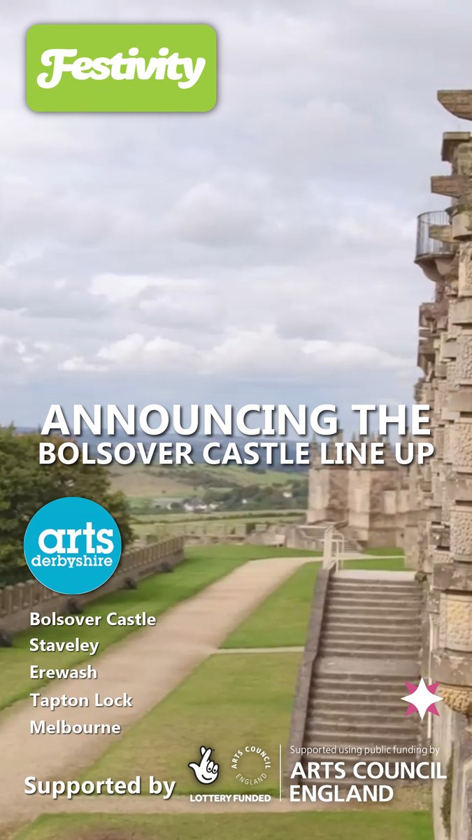 We're delighted to kick off the Festivity series in the stunning surroundings of Bolsover Castle, and now, we're excited to reveal the full line-up for this unforgettable weekend of celebration.

Read the blog below to find out the full line-up!👇
artsderbyshire.org.uk/news/festivals…