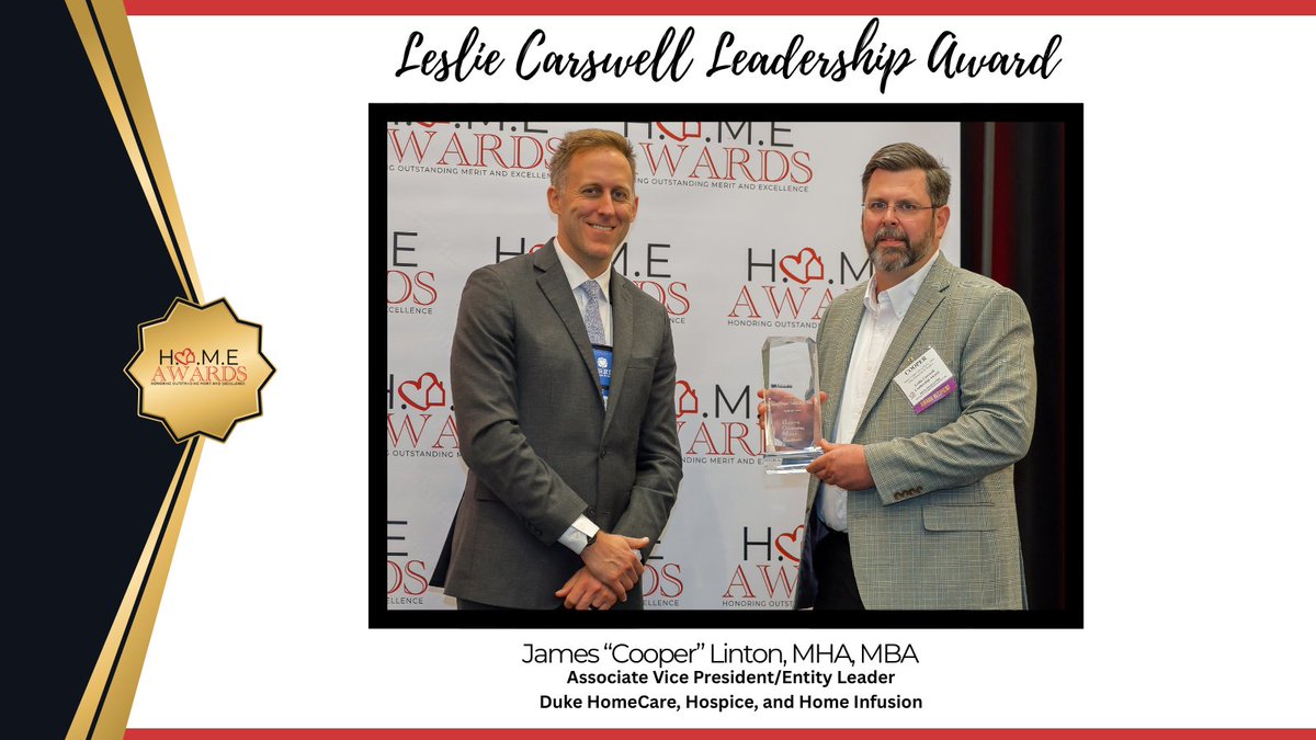 AHHC of NC (@ahhcnc) on Twitter photo 🌟 Congrats to Cooper Linton, MHA, MBA—our 2025 Leslie Carswell Leadership Award winner! As Associate VP of <a href="/DukeHomeCare/">Duke HomeCare & Hospice</a> Hospice & Home Infusions, Cooper is known for his visionary leadership & compassion. #LeadershipAward #HealthcareHeroes <a href="/NCHomeCareTim/">Tim Rogers</a> 🌟 Congrats to Cooper Linton, MHA, MBA—our 2025 Leslie Carswell Leadership Award winner! As Associate VP of <a href="/DukeHomeCare/">Duke HomeCare & Hospice</a> Hospice & Home Infusions, Cooper is known for his visionary leadership & compassion. #LeadershipAward #HealthcareHeroes <a href="/NCHomeCareTim/">Tim Rogers</a>