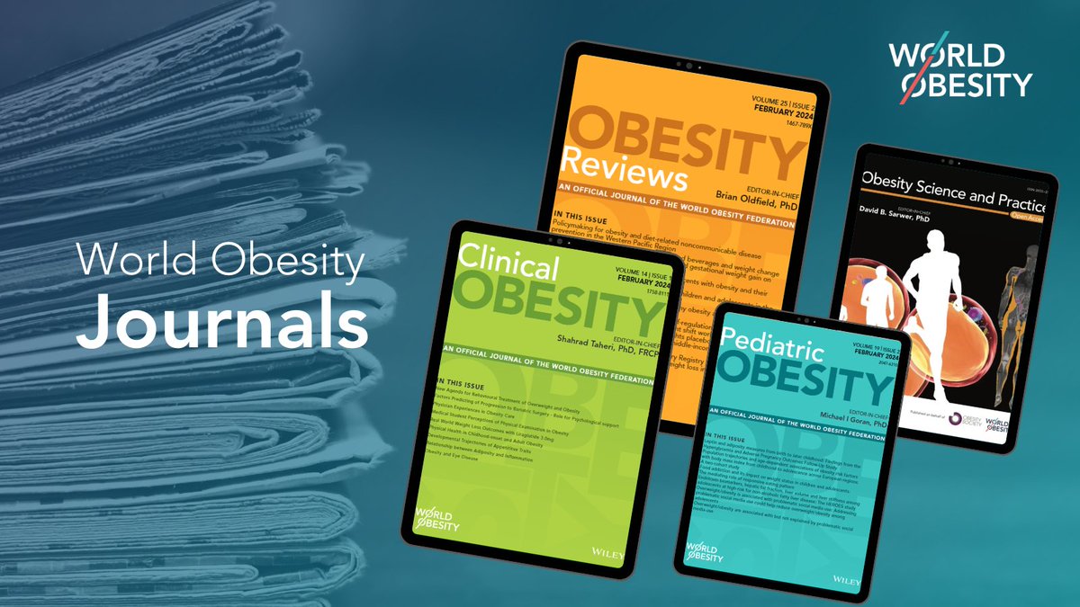 We publish four scientific journals featuring the most up to date and cutting-edge research in the field of #obesity. 

Free content from each journal is available to read each month. 

➡️ Find out more here: worldobesity.org/resources/jour…
#FridayFindings