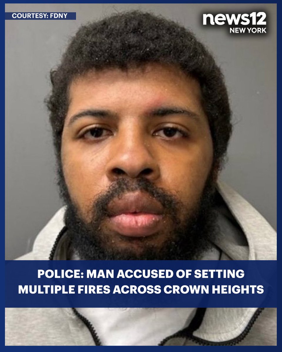 Police say a 25-year-old man was arrested for allegedly setting three separate fires intentionally across Crown Heights - bit.ly/3RT5nS7