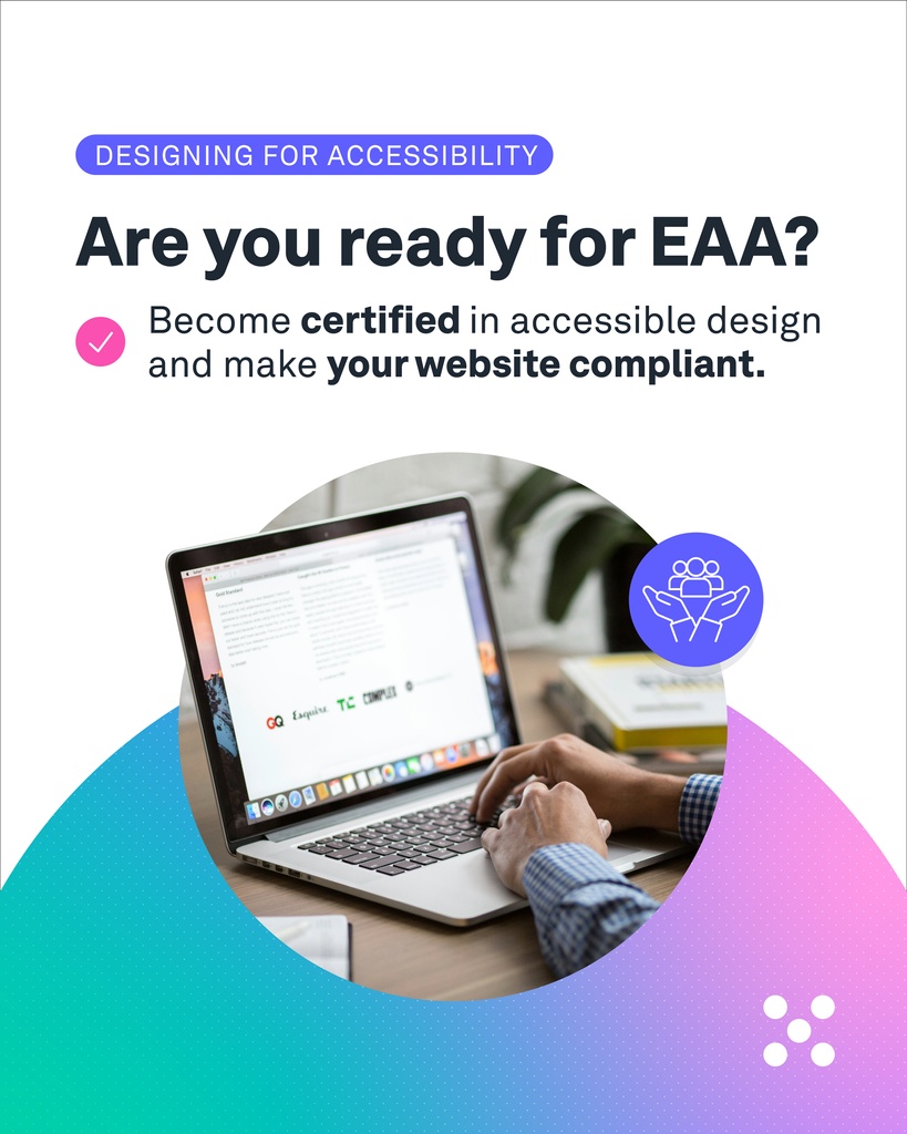 Our Professional Certificate in Designing for Accessibility will guide you through WCAG standards, real‑world testing strategies, and practical design tactics.

🔗 to learn more: l8r.it/wMbd

#WCAG #EAA #A11Y