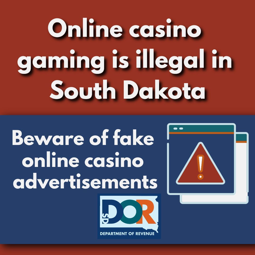 Any online platform offering casino-style games such as slots, table games, sports wagering, or digital card games is not authorized under South Dakota law. To stay safe: Do not participate in gambling online. Find out more: dor.sd.gov/newsroom/bewar…