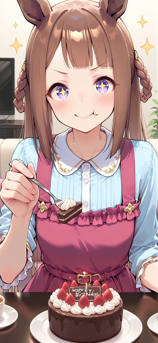 UmaLapo's tweet photo. アンタにも食べさせてあげる！
#ウマ娘 #スイープトウショウ生誕祭2025 #スイープトウショウ https://t.co/qw2SKbp5RV