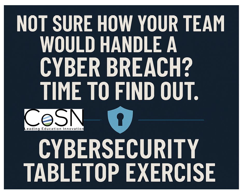 CoSN (@cosn) on Twitter photo From simulation to action—CoSN’s Cybersecurity Tabletop runs May 21–June 4. bit.ly/3RtTjGP #Cybersecurity #EdTech #DataProtection #SchoolCybersecurity <a href="/keithkrueger/">Keith Krueger</a> From simulation to action—CoSN’s Cybersecurity Tabletop runs May 21–June 4. bit.ly/3RtTjGP #Cybersecurity #EdTech #DataProtection #SchoolCybersecurity <a href="/keithkrueger/">Keith Krueger</a>