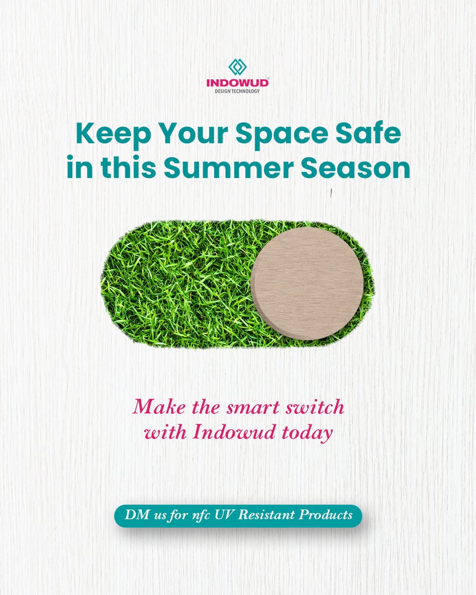 indowud's tweet image. Sun’s out. Damage’s in☀

UV rays don’t just heat up your space — they dull, crack, and age your surfaces. Indowud’s UV-resistant boards are built to beat the heat while keeping our forests standing tall

DM us for UV resistant nfc products!

#Indowud #UVResistant #SunProof