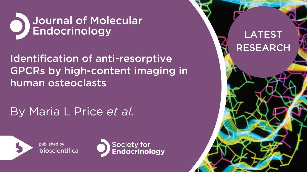 Journal of Molecular Endocrinology (@jmolendo) on Twitter photo New research by Maria L Price <a href="/unibirmingham/">Uni of Birmingham</a> et al. explores how high-content imaging can be used to identify GPCR targets in human osteoclasts, paving the way for novel #osteoporosis therapies.
🔗 Read the full article here: doi.org/10.1530/JME-24… New research by Maria L Price <a href="/unibirmingham/">Uni of Birmingham</a> et al. explores how high-content imaging can be used to identify GPCR targets in human osteoclasts, paving the way for novel #osteoporosis therapies.
🔗 Read the full article here: doi.org/10.1530/JME-24…