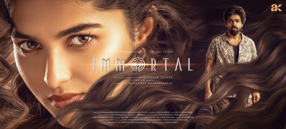 Arunkumar (@arun_kumaroffl) on Twitter photo A title that says it all.
<a href="/AKfilmfactory/">Arun Kumar</a> Production No. 2 is titled as #Immortal 🛡️🔥♾️
Starring : <a href="/gvprakash/">G.V.Prakash Kumar</a> & <a href="/11Lohar/">Kayadu Lohar</a>
Produced by : <a href="/arun_kumaroffl/">Arunkumar</a>
Directed by : <a href="/DirMari_Chinna/">Mariyappan Chinna</a> A title that says it all.
<a href="/AKfilmfactory/">Arun Kumar</a> Production No. 2 is titled as #Immortal 🛡️🔥♾️
Starring : <a href="/gvprakash/">G.V.Prakash Kumar</a> & <a href="/11Lohar/">Kayadu Lohar</a>
Produced by : <a href="/arun_kumaroffl/">Arunkumar</a>
Directed by : <a href="/DirMari_Chinna/">Mariyappan Chinna</a>