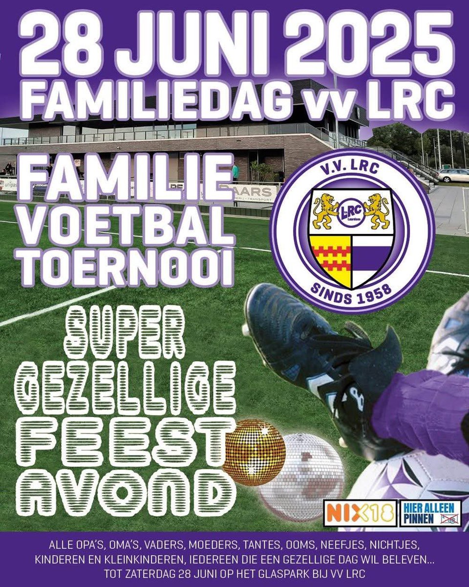 28 juni familiedag bij LRC Leerdam.
Meldt je team snel aan!

vvlrc.nl/1/2561/familie…